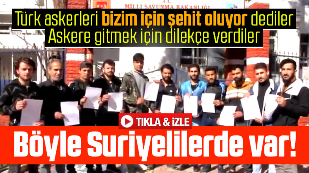 Samsun Bafra'da 11 Suriyeli askere gitmek için askerlik şubesine dilekçe verdi