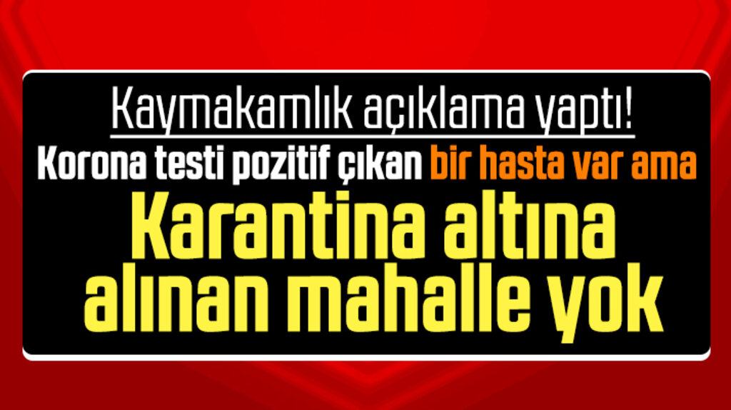 Samsun'un Vezirköprü ilçe Kaymakamlığından karantina iddialarına açıklama