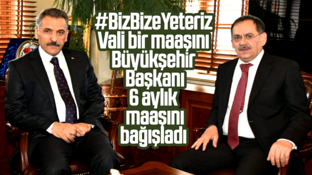 Samsun Valisi ve Büyükşehir Başkanı milli kampanyaya maaşlarını bağışladı
