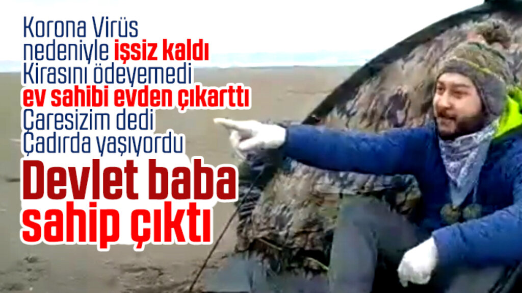 Samsun'da işsiz kaldığı için çadırda yaşayan vatandaşa devlet sahip çıktı