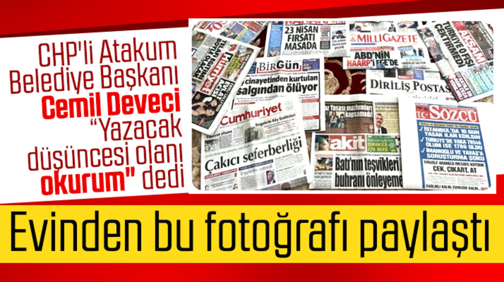 Cemil Deveci'nin gazete paylaşımı! Sözcü'de var, Akit'te Diriliş Postası'da 