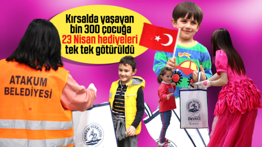 CHP'li Atakum Belediyesi, kırsalda yaşayan çocuklara 23 Nisan hediyesi dağıttı