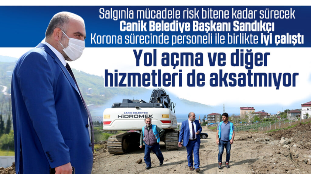 İbrahim Sandıkçı Canik'te yeni yol açma çalışmalarını aksatmıyor 
