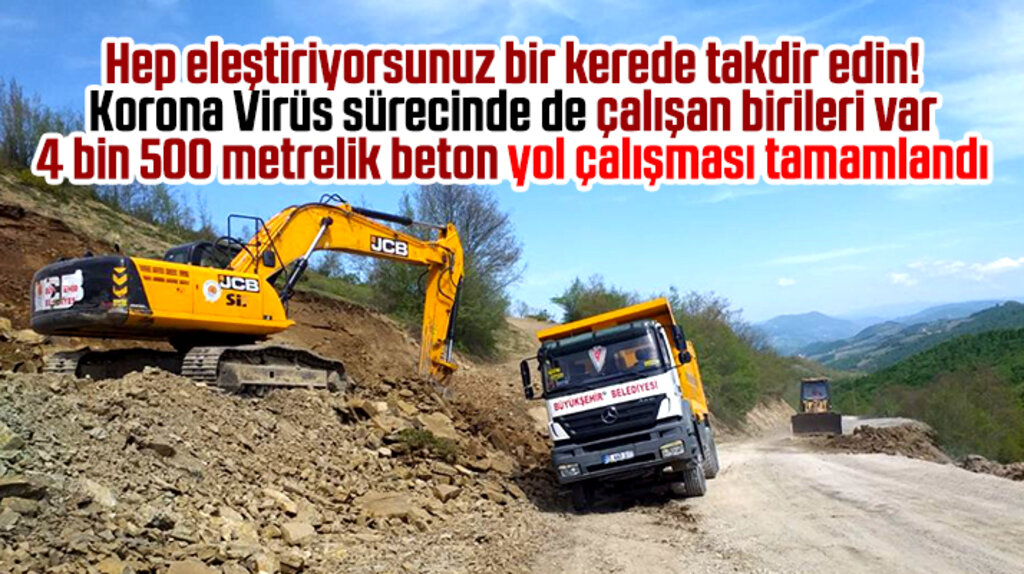 Samsun Büyükşehir Asarcık'ta 4 bin 500 metrelik yol çalışmasını tamamladı